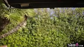 Wife watches husband bend petite teen Coco Lovelock over for doggystyle pounding