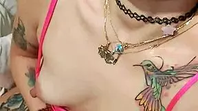 Alina Modelista wakes horny, gropes small tits, masturbates to massive squirt everywhere!