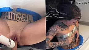 tatted college babe millie millz at glory hole with teddy tarantino