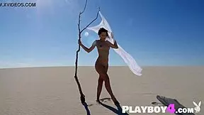 Gorgeous petite milf in lingerie why pose on beach when you could rip clothes and strip naked?