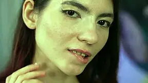 luna lynx spreads shaved ass for deep anal doggystyle gape