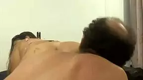 husband eats wife's swollen pussy then fucks her loose hole hard