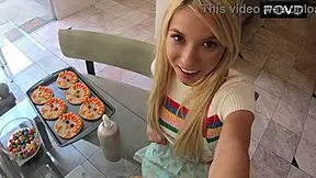 Kenzie reeves' petite pussy stuffed full of thanksgiving cum