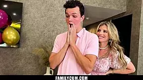 STEPSON'S VIRGIN COCK! Stepmom convinces stepdaughter to fuck him taboo style!!