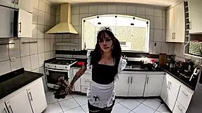 Boss rams perfect alternative maid amberzinha doggystyle cowgirl big ass moaning!