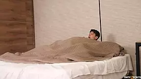 Girlfriend's stepmom joins threesome after catching us fucking her hard