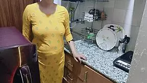 Horny indian stepmom bent over kitchen doggystyle hardcore cumshot dirty talk