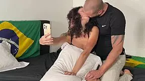 Petite flexible latina brunette squirts wildly from rough deepthroat cowgirl pounding backstage