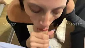 her dirty whispers beg for your cum fill while that tight shaved pussy gets pounded deep