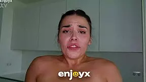 Thirsty milan cheek begs boyfriend's big cock in every position!