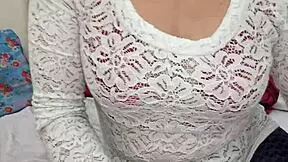 married girlfriend's dirty hindi talk during handjob turns into bent over doggystyle assfucking her chubby curves