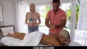 stepmom's holiday treat: husband and stepdaughter tag-team her big tits and ass in freeuse blowjob doggystyle frenzy!