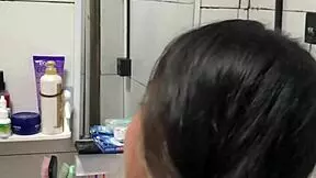 that hot latina babe in lingerie couldn't hold back, sat on my cock riding cowgirl till i exploded deep inside her big ass pov homemade style.