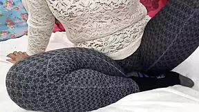 married girlfriend's dirty hindi talk during handjob turns into bent over doggystyle assfucking her chubby curves