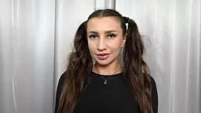 Cute Girlfriend Jerks Friend's Huge Cock and Balls to Gushing Cumshot