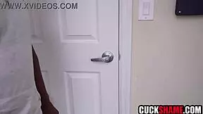 Hotwife Blindfolded for Hubby's BBC Monster Cock Surprise!