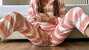 Asian Teen Fingers Tiny Tits and Pussy to Massive Squirt Orgasm