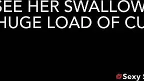 Amateur model bends over for pov doggystyle then big facial cumshot