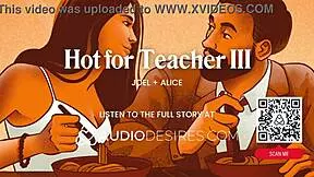 Teacher dominates student with anal toys at home.