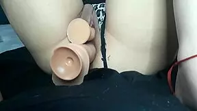 Latina Teen 18+ Stretches Asshole with Massive Dildo!