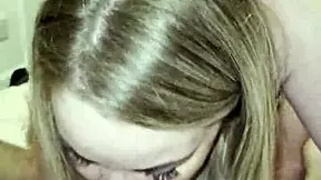 she lures her stepson with a teasing blowjob then begs him to fuck her hard on the bed.