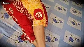 Desi Stepmom Footjobs Hairy Pussy!