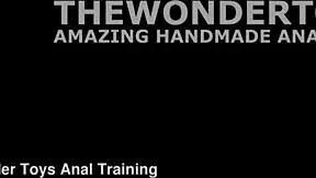 Nuria Millán tests handmade impaler size L deep in ass with fisting