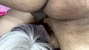 husband fucks pretty bisexual friend then eats creampie dripping from her wet pussy