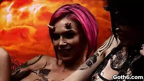 hell satan unleashes diabolical orgy with goth punks deepthroating monster cocks