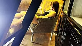 Beautiful horny housewife teases plumber naked for bj hj combo