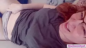 petite ginger in glasses teases puffy nipples want her horny joi?