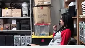 flexible teen bends over for dirty guard doggystyle pounding in petite frame