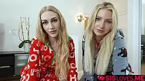 i-i can't believe britt blair and emma starletto are choking on my cock in lingerie this holiday