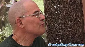 grandpa pounds redhead euro teen hard