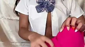 JAPANESE SHEMALE SCHOOLGIRL DILDOS HER TIGHT HOLE! 🍆🔥