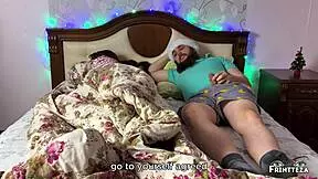 Stepson Creampies Stepmom in Christmas Bed Hideout