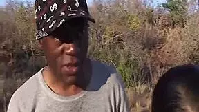 safari romp turns wild with chubby african teen's deepthroat skills