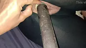 Wet pink pussy amateur takes triple anal pounding on street?