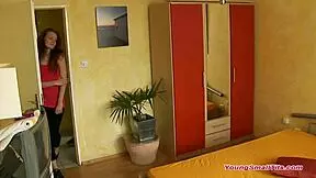 that tiny 18yo redhead flaunts her super small perky tits everywhere