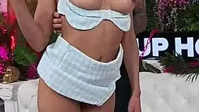 Chloe Amour starts with sloppy throat fucking then bends over for rough big cock doggystyle pounding