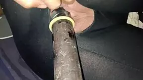 Wet pink pussy amateur takes triple anal pounding on street?