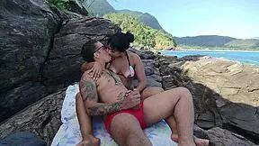 African big ass pussy banged public beach almost caught creampie
