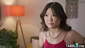 stepbro makes sure asian stepsister lulu chu stays silent