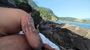 African big ass pussy banged public beach almost caught creampie