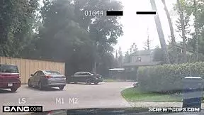 Lana Rhoades tests cop cock in car drive