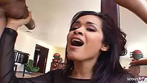 slim lingerie babe with perfect big natural tits and ass takes big cock cfnm casting pounding