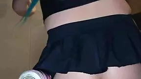 sissy PUTITA rides HUGE DILDO for wild GAPE training