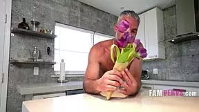 Teen girl eases her stepdad's reluctance with her horny young pussy