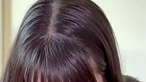 The brunette latina babe next door bends over homemade for neighbor's big cock deepthroat and missionary pound till throatpie