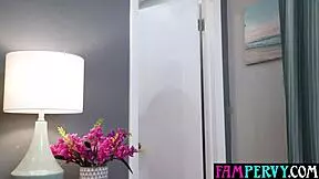 Hey stepson, naughty milf stepmom's lingerie surprise awaits your cock!